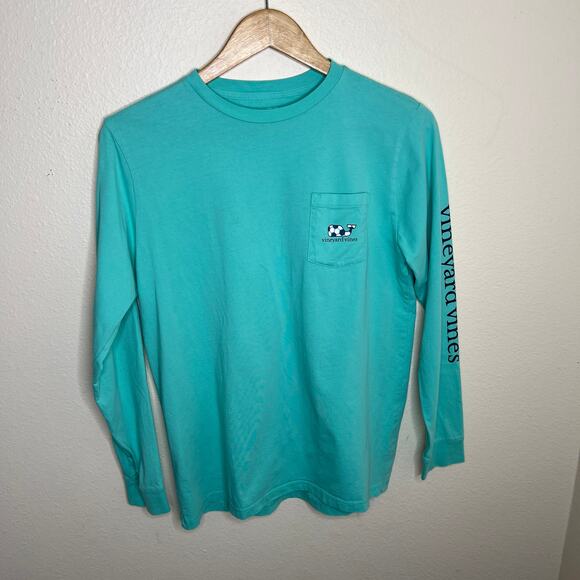 Vineyard Vines Teal Long Sleeve Soccer Tee XL - Picture 4 of 7